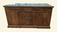 Bureau plat en acajou et placage d'acajou. (photo 6)