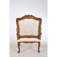 LARGE FAUTEUIL A DOS PLAT LOUIS XV de forme mouvementée en b… (photo 4)