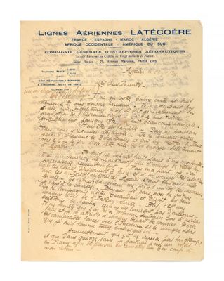 une vieille lettre écrite en français sur un bout de papier