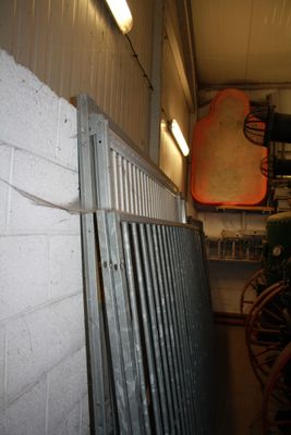 an image of a garage with a door and a window