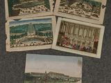 plusieurs anciennes cartes postales représentant différents bâtiments et des personnes sur la plage