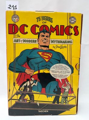 the cover of a comic book with a superman flying through the air
