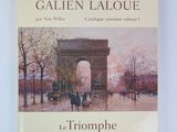 the cover of a book with a painting of a city in the background