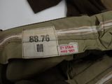 a close up of a label on a military jacket
