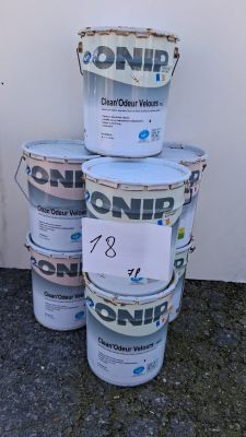 Lot de 7 pots de peinture intérieure de la marque Onip, Clea…