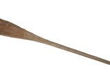 a wooden baseball bat with a wooden handle on a white background