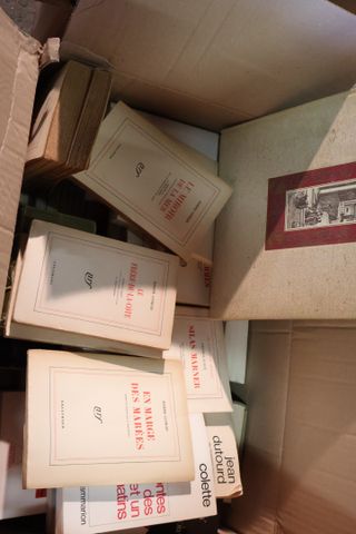 Lot de cartons de littérature dont nombreux ouvrages de Joseph CO...