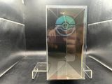 someone is taking a picture of the inside of a glass case