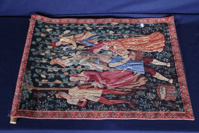 an image of a tapestry with a group of people on it