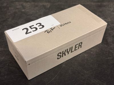 a box with a label on it sitting on a table