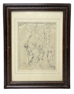 an image of a drawing of a group of people in a frame