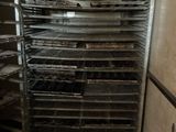 many racks of food that are in the kitchen