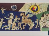 une image d'une peinture représentant un groupe de personnes dans un champ