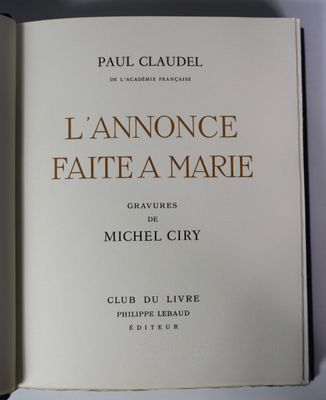 [Paul Claudel - Michel CIRY] L'annonce faite à Marie