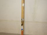 a baseball bat and a baseball ball on the floor