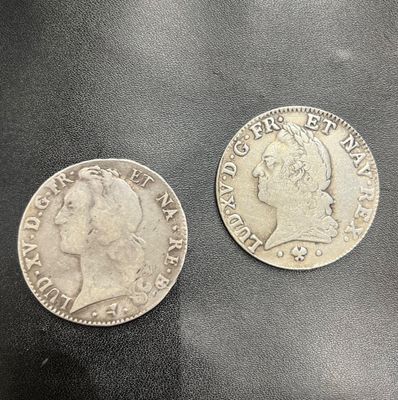 FRANCE. 2 pièces d'un écu en argent Louis XV dit à la vieill…