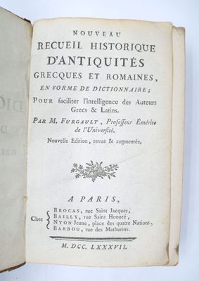 FURGAULT. Nouveau Recueil Historique d'Antiquités Grecques e…