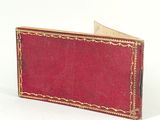 leather wallet with stitching and stitching around the edges