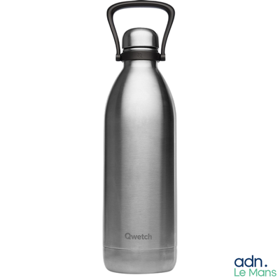 an image of a stainless steel water bottle on a white background