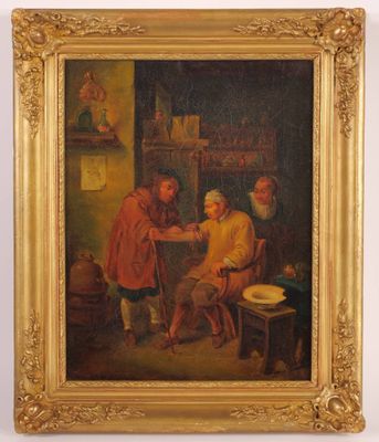 Ecole du XIXe siècle, dans le goût de Teniers La saignée