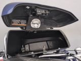 a close up of the inside of a motorcycle ' s trunk