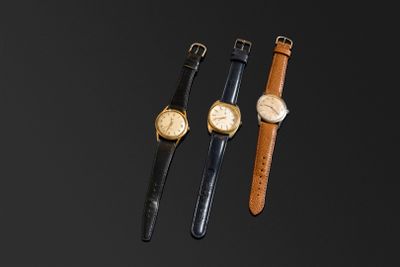 Trois montres bracelets automatic ‘Lip’.