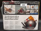 the box of a vacuum cleaner with no filterrs to wash or replace powerful dysonon suction