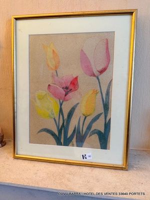 Peinture au sable, Tulipes - Dim.
