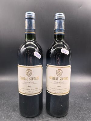 2 bouteilles de Château Soudars, Haut-Médoc 1996