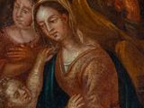 an image of a painting of a woman holding a baby in her lap