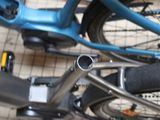a close up of a bicycle with a handlebar on it
