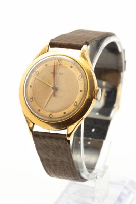FLORA. Montre d’homme, le boîtier en or jaune (750 millièmes…