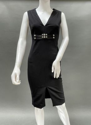 an image of a mannequin dressed in a black dress