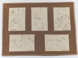 quatre dessins représentant un homme et une femme dans différentes poses
