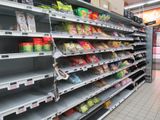 a lot of food on the shelves in the store
