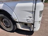 a close up of a truck door with a sticker on it