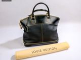 louis vuitton black leather handbag with gold hardware