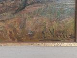 une photo d'un tableau représentant un arbre dans un champ