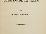 une image en noir et blanc d'un livre portant le titre « Question de la Plateau »