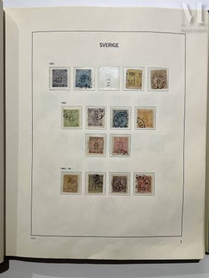 an open book with a bunch of different stamps on it