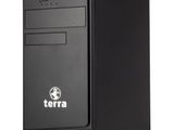 a black desktop computer tower with a logo on it