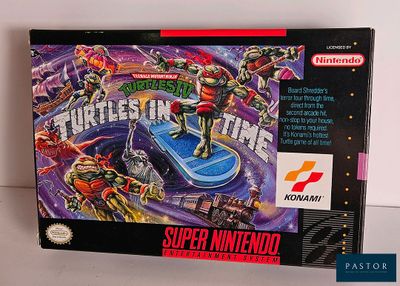 teenage mutant turtles super nintendo game box