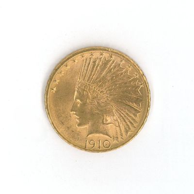 une image représentant une pièce d'or sur laquelle figure une coiffe