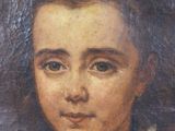 painting of a young girl with a cross in her hand