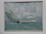 une image d'un tableau représentant un voilier dans l'eau