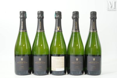 quatre bouteilles de vin sont alignées sur une surface blanche