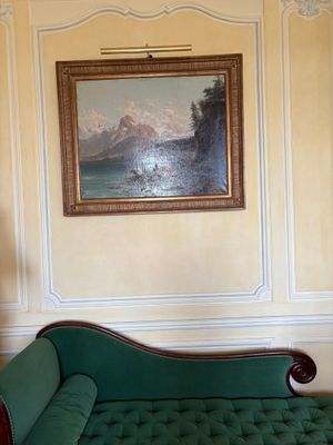 Ecole française du XVIII eme Couple dans un paysage, huile s…