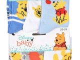 three pairs of winnie the pooh baby socks