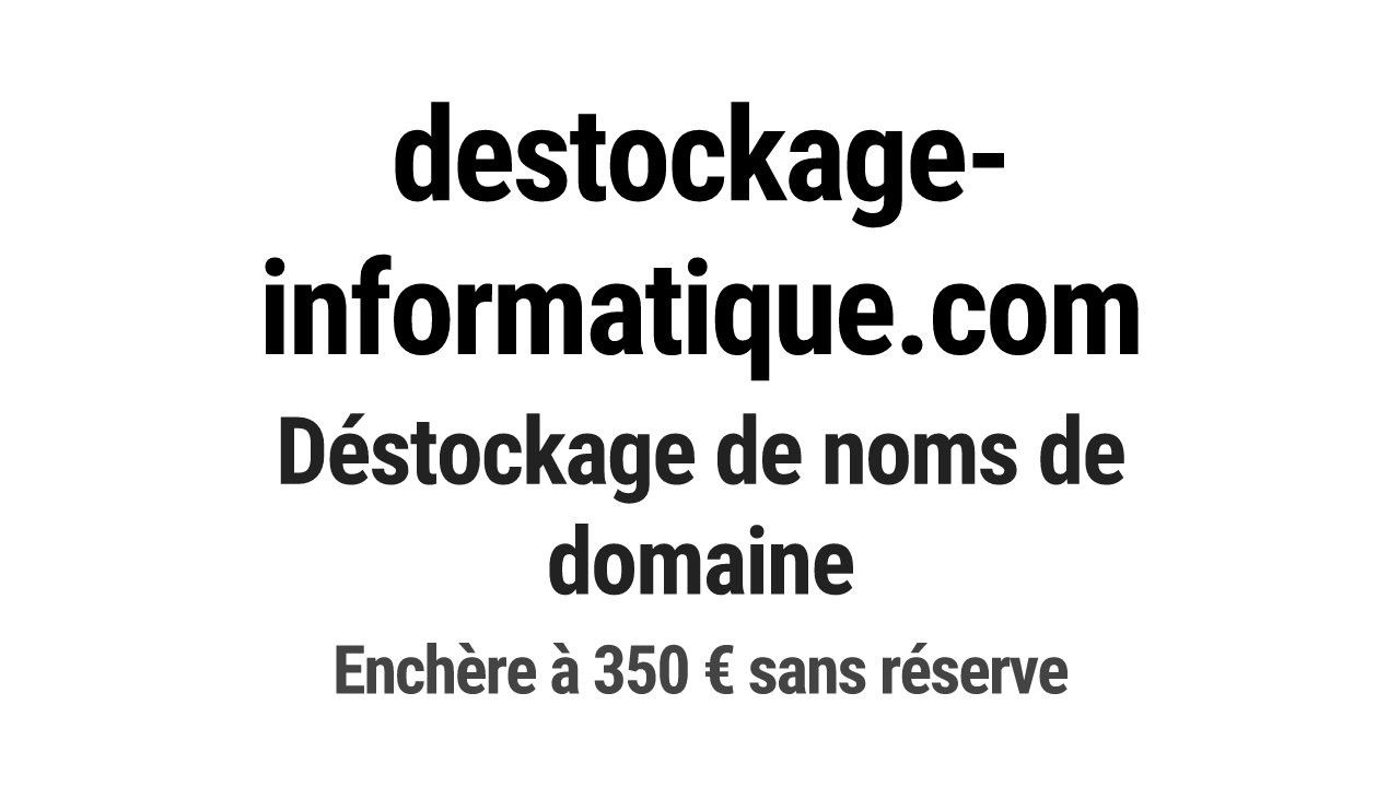 Destockage & Invendus