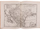 an old book with a map of the united states on it